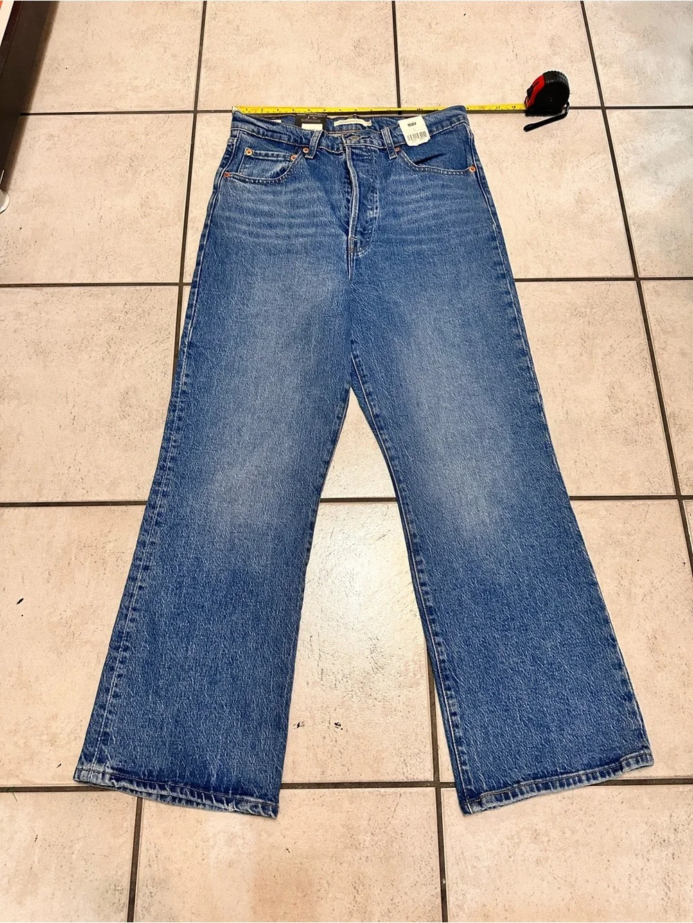 Levi’s RIBCAGE CROPPED BOOTCUT WOMEN'S JEANS High-Rise Straight Leg Women 30 - Picture 3 of 12